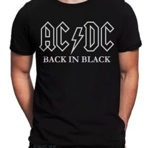 Camiseta Ac Dc Back In Black Camisa Banda Rock Heavy Metal