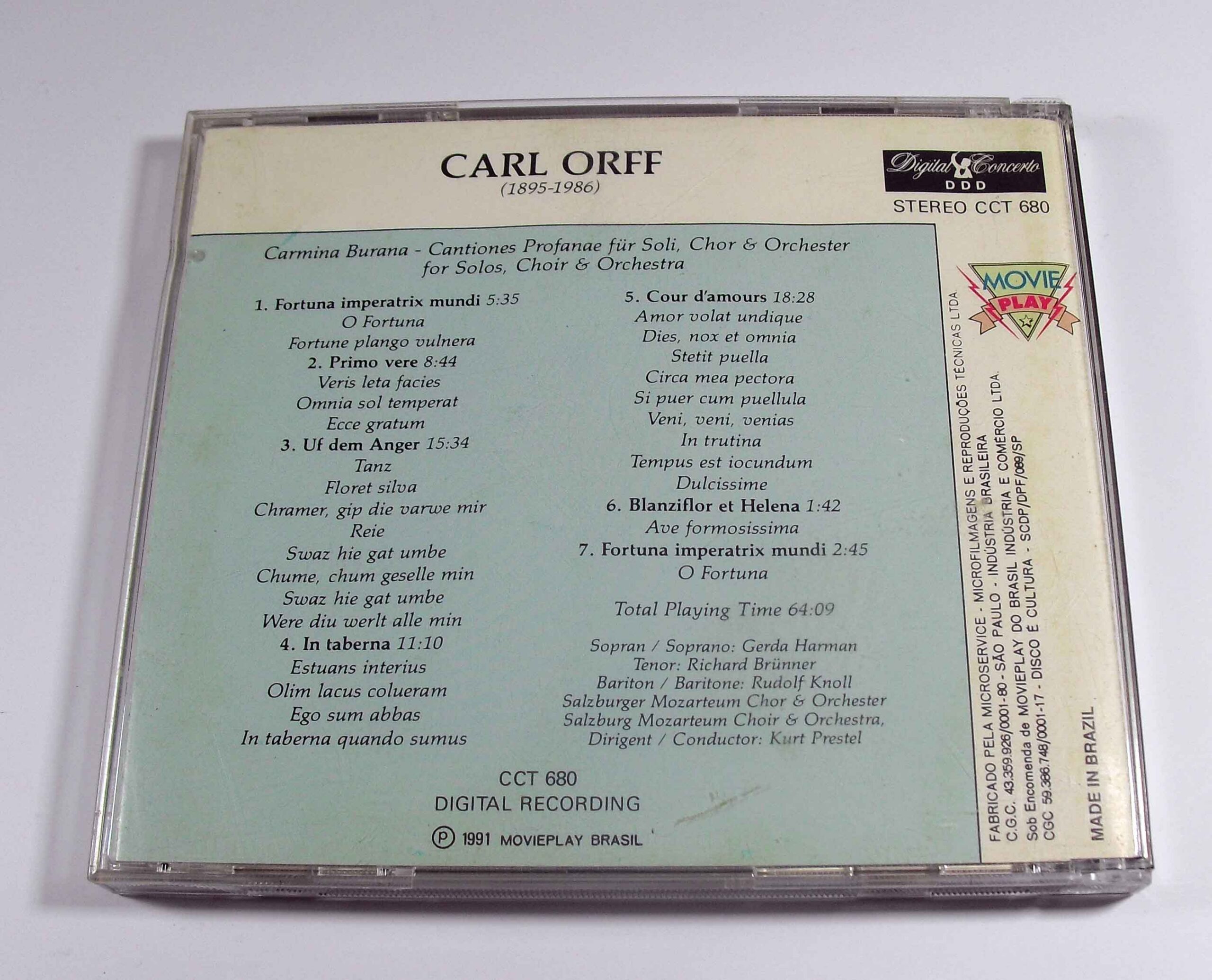 Carl Orff - Carmima Burana 1985 a 1986