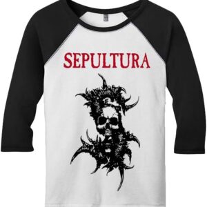 Ultrav Store, Camiseta Raglan Manga 3/4 Feminina Sepultura Metal