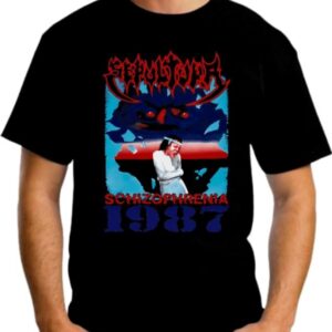 Camiseta Sepultura Schizophrenia - álbum 1987